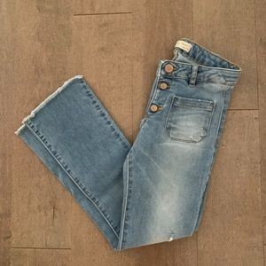 Zara Girls Frayed Jeans